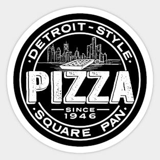 Detroit style pizza logo Sticker